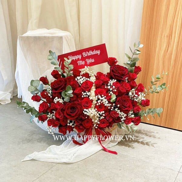 GIỎ MÂY RED ROSE