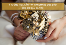 cách bó hoa cưới cầm tay handmade