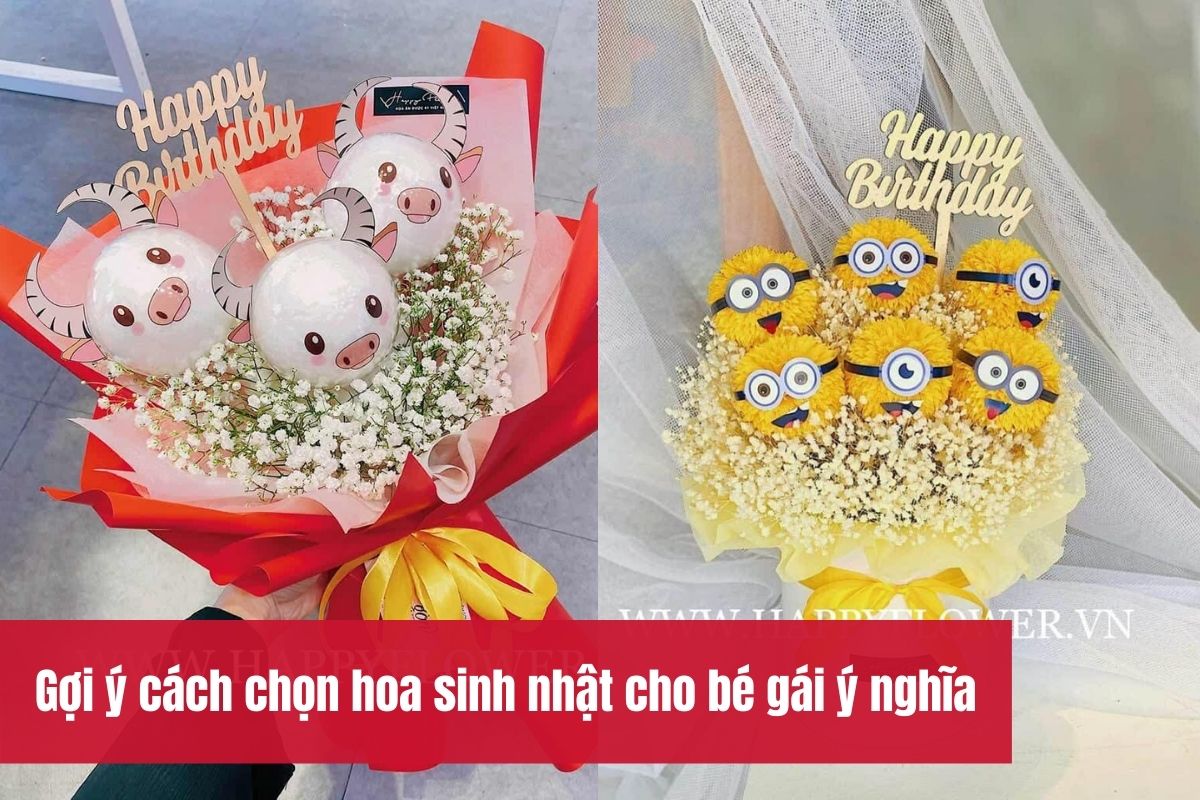 Chọn hoa tặng sinh nhật bé gái  Điện hoa Hạnh phúc  Đặt hoa Hà Nội
